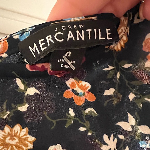J.Crew Mercantile Vintage Floral Ruched Waist Dress Sz 0 - Picture 4 of 5